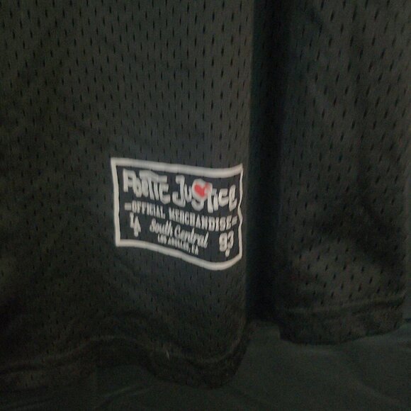 VINTAGE Poetic Justice Jersey LA Men Sz XL Black Tupac Shakur 2pac Hip Hop 1B - Picture 7 of 10